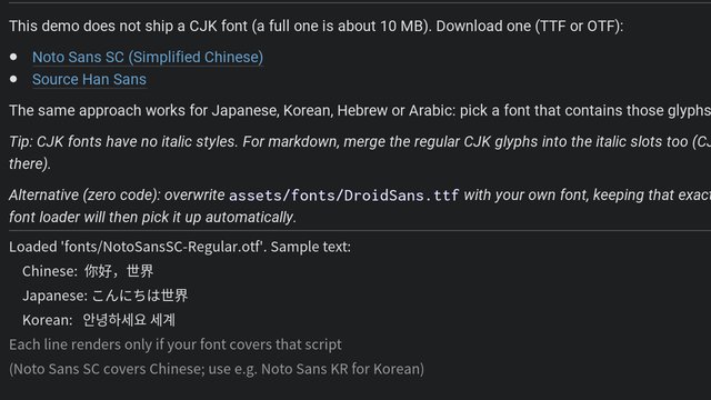 Chinese and other non-Latin fonts