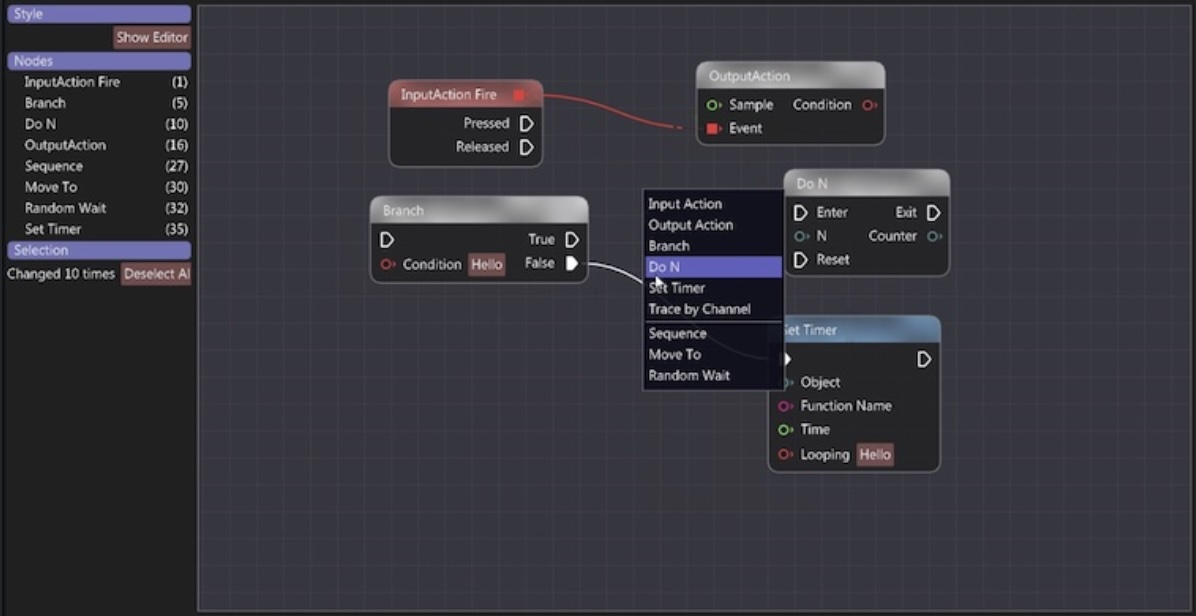 imgui-node-editor: visual node graphs for data flow and shader editing.