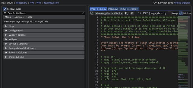 Dear ImGui: the interactive manual