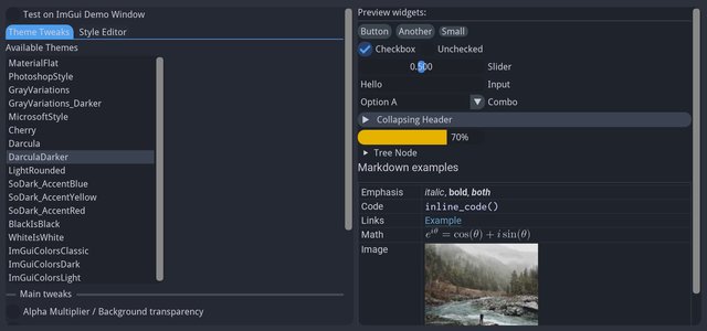 Themes and theme tweaking